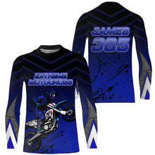 Load image into Gallery viewer, Blue Motocross Jersey UPF30+ MX Racing Shirt Kid Men Women Dirt Bike Riding Jersey XM230