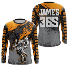 Load image into Gallery viewer, Motocross Racing Jersey Orange Upf30+ Dirt Bike Shirt Men Women Kid MX Off-Road Jersey XM154
