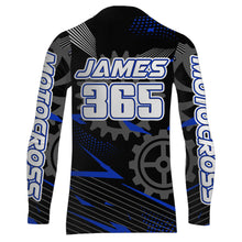 Load image into Gallery viewer, Blue Motocross Racing Jersey Upf30+ Dirt Bike Shirt Kids Women Men Off-road Jersey XM199