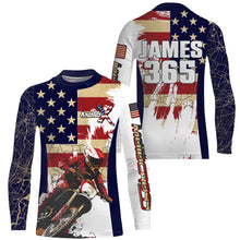 Load image into Gallery viewer, Motocross Racing Jersey UPF30+ American Flag Dirt Bike Shirt Kid Men Women Map US Patriotic XM102