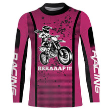 Load image into Gallery viewer, Motocross Racing Jersey Girl Women UPF30+ Pink Off-Road Youth Dirt Bike Riding Shirt XM168