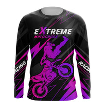 Load image into Gallery viewer, Custom Motocross Jersey Purple Youth Men UPF30+ Dirt Bike Shirt Off-Road Extreme Racing Motorcycle Shirt XM29