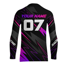 Load image into Gallery viewer, Custom Motocross Jersey Purple Youth Men UPF30+ Dirt Bike Shirt Off-Road Extreme Racing Motorcycle Shirt XM29