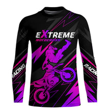 Load image into Gallery viewer, Custom Motocross Jersey Purple Youth Men UPF30+ Dirt Bike Shirt Off-Road Extreme Racing Motorcycle Shirt XM29