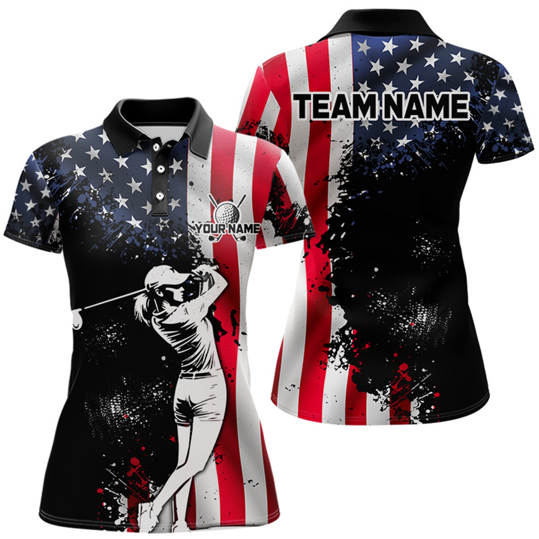 Patriotic Golf Polo Shirts Custom for Men and Women Golf Shirts Personalized MMG59