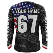 Load image into Gallery viewer, American Flag Motocross Jersey UPF30+ Patriotic Dirt Bike Racing Shirt Adult Youth Off-road XM121