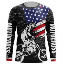 Load image into Gallery viewer, American Flag Motocross Jersey UPF30+ Patriotic Dirt Bike Racing Shirt Adult Youth Off-road XM121