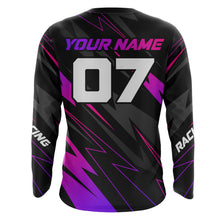 Load image into Gallery viewer, ATV Motocross Racing Jersey Kid Men Women Upf30+ Quad Bike Shirt ATV Riding Purple MX74