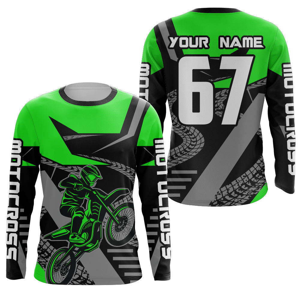 Green Motocross Racing Jersey Women Men Kid Motorcycle Dirt Bike Shirt XM292