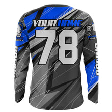 Load image into Gallery viewer, Blue Motocross Racing Jersey Kid Women Men Dirt Bike Shirt Upf30+ Off-Road Riding Shirt XM249