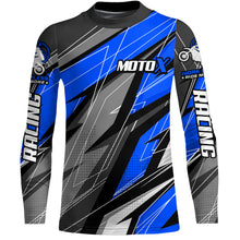 Load image into Gallery viewer, Blue Motocross Racing Jersey Kid Women Men Dirt Bike Shirt Upf30+ Off-Road Riding Shirt XM249