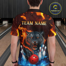 Load image into Gallery viewer, Custom Tiger Bowling Shirts for Men Women Team Bowling Jerseys for Bowlers MBL158