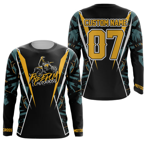 Motocross Jersey Men Kid UPF30+ Custom Dirt Bike Shirt Off-Road Racing Jersey Freepom XM01