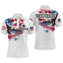 Load image into Gallery viewer, Patriotic Eagle Bowling Shirts American Flag Bowling Polo &amp; 1/4 Shirt for Men Women MBL12