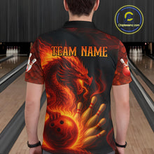 Load image into Gallery viewer, Dragon Bowling Shirts Women Men Team Custom Flame Bowling Jerseys for Bowlers MBL143