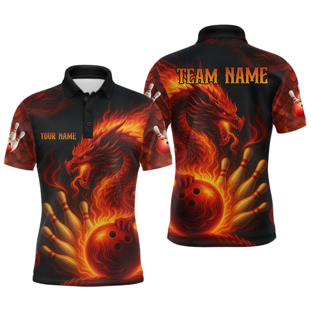 Dragon Bowling Shirts Women Men Team Custom Flame Bowling Jerseys for Bowlers MBL143