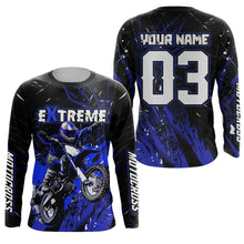 Load image into Gallery viewer, Jersey Custom Motocross UPF30+ Blue Dirt Bike Racing Jersey Men Women Kid Motorcycle Shirt XM20