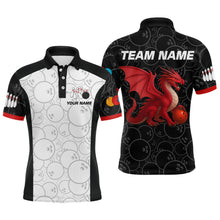 Load image into Gallery viewer, Custom Red Dragon Bowling Shirts for Men Women Team Bowling Polo &amp; Quarter Zip MBL86