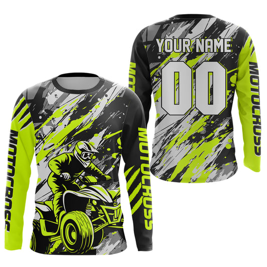 ATV Racing Jersey Custom Green ATV Motocross Shirt Kid Women Men ATV Jersey MX137