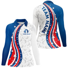 Load image into Gallery viewer, Patriotic American Golf Polo Shirt for Men Women Custom Golf Shirts Blue Golf Apparel MMG27