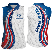 Load image into Gallery viewer, Patriotic American Golf Polo Shirt for Men Women Custom Golf Shirts Blue Golf Apparel MMG27