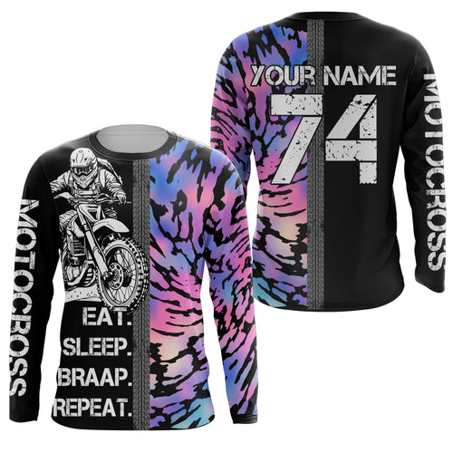 Motocross Jersey Personalized UPF30+ Dirt Bike Racing Jersey Men Kid Motorcycle Shirt XM32