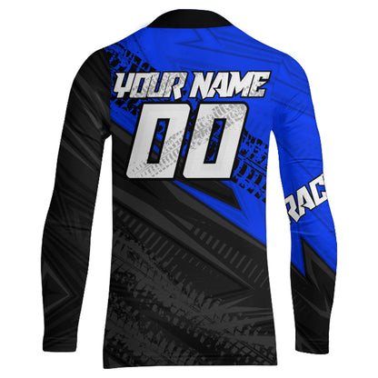 Blue Motocross Racing Jersey Upf30+ Kid Men Women Dirt Bike Shirt Off-road Jersey XM285