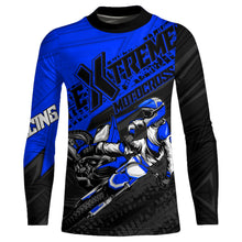 Load image into Gallery viewer, Blue Motocross Racing Jersey Upf30+ Kid Men Women Dirt Bike Shirt Off-road Jersey XM285