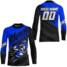 Load image into Gallery viewer, Blue Motocross Racing Jersey Upf30+ Kid Men Women Dirt Bike Shirt Off-road Jersey XM285