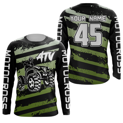 Custom ATV Motocross Jersey UPF30+ Quad Bike Shirt Men Kid ATV MX Racing Off-Road MX27