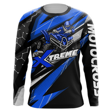 Load image into Gallery viewer, ATV Motocross Jersey Blue Upf30+ Kid Men Quad Bike Shirt Custom ATV MX Off-Road Jersey MX31