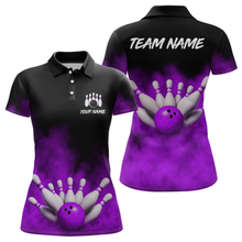 Load image into Gallery viewer, Purple Smoke Bowling Shirts for Men Women Team Personalized Bowling Polo and Quarter Zip MBL130