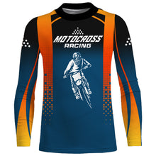 Load image into Gallery viewer, Custom Motocross Racing Jersey Youth Men Women UPF30+ Dirt Bike Shirt Orange Blue MX Off-Road XM46