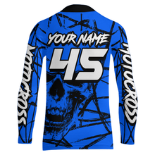 Load image into Gallery viewer, Motocross Racing Jersey Blue Upf30+ Dirt Bike Shirt MX Off-Road Motorcycle Shirt XM291