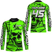 Load image into Gallery viewer, Motocross Racing Jersey Green Upf30+ Dirt Bike Shirt MX Off-Road Motorcycle Shirt XM291