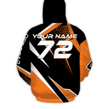 Load image into Gallery viewer, Motocross Racing Hoodie Orange Black Dirt Bike Motorcycle Hoodie For Men Women MH43