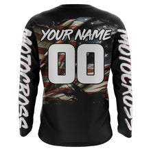 Load image into Gallery viewer, American Flag Motocross Jersey UPF30+ Youth Women Men Kid Dirt Bike Shirt Patriotic Racing Jersey XM71