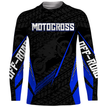 Load image into Gallery viewer, Motocross Racing Jersey Kid Women Men Dirt Bike Shirt Upf30+ Off-road Jersey Blue XM254