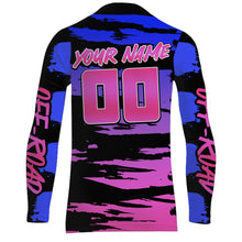 Load image into Gallery viewer, Motocross Blue Pink Jersey UPF30+ Riding Dirt Bike Jersey Extreme MX Racing Off-road Shirt XM05