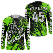 Load image into Gallery viewer, Motocross Racing Jersey Green Upf30+ Dirt Bike Shirt Men Women Kid Off-Road Shirt XM87