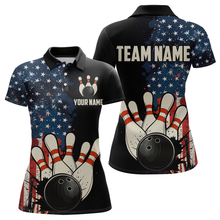 Load image into Gallery viewer, American Flag Bowling Shirt for Men Women Custom Patriotic Bowling Shirt Bowling Apparel MBL02