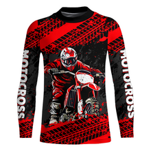 Load image into Gallery viewer, Custom Dirt Bike Motocross Racing Jersey Youth Kid Men UPF30+ Off-Road Riding Shirt Red XM228