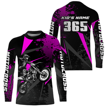 Motocross Racing Jersey Men Women Kid Upf30+ Dirt Bike Shirt Youth Adult Off-Road Purple XM275