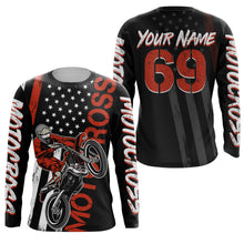 Load image into Gallery viewer, American Flag Motocross Jersey UPF30+ Racing Dirt Bike Riding Shirt Off-Road Long Sleeves XM28