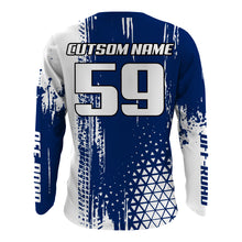Load image into Gallery viewer, Blue Motocross Racing Jersey UPF30+ Youth Dirt Bike Shirt Motorcycle Jersey Kid Men Off-road XM201