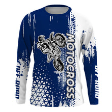 Load image into Gallery viewer, Blue Motocross Racing Jersey UPF30+ Youth Dirt Bike Shirt Motorcycle Jersey Kid Men Off-road XM201