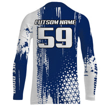 Load image into Gallery viewer, Blue Motocross Racing Jersey UPF30+ Youth Dirt Bike Shirt Motorcycle Jersey Kid Men Off-road XM201