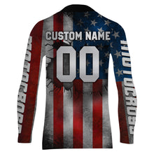 Load image into Gallery viewer, ATV Motocross Racing Jersey American Flag UPF30+ ATV Quad Bike Shirt Men Kid Women MX63