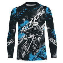 Load image into Gallery viewer, Blue Motocross Racing Jersey Men Kid Women Upf30+ Dirt Bike Shirt MX Off-Road Jersey XM247