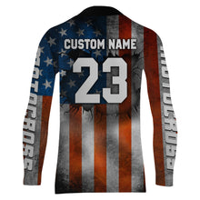 Load image into Gallery viewer, Motocross Jersey UPF30+ American Flag Dirt Bike Racing Adult&amp;Kid Extreme Off-Road Shirt XM62